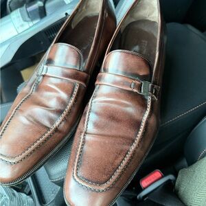 Salvatore Ferragamo Dark Brown Leather Loafers 11 B
